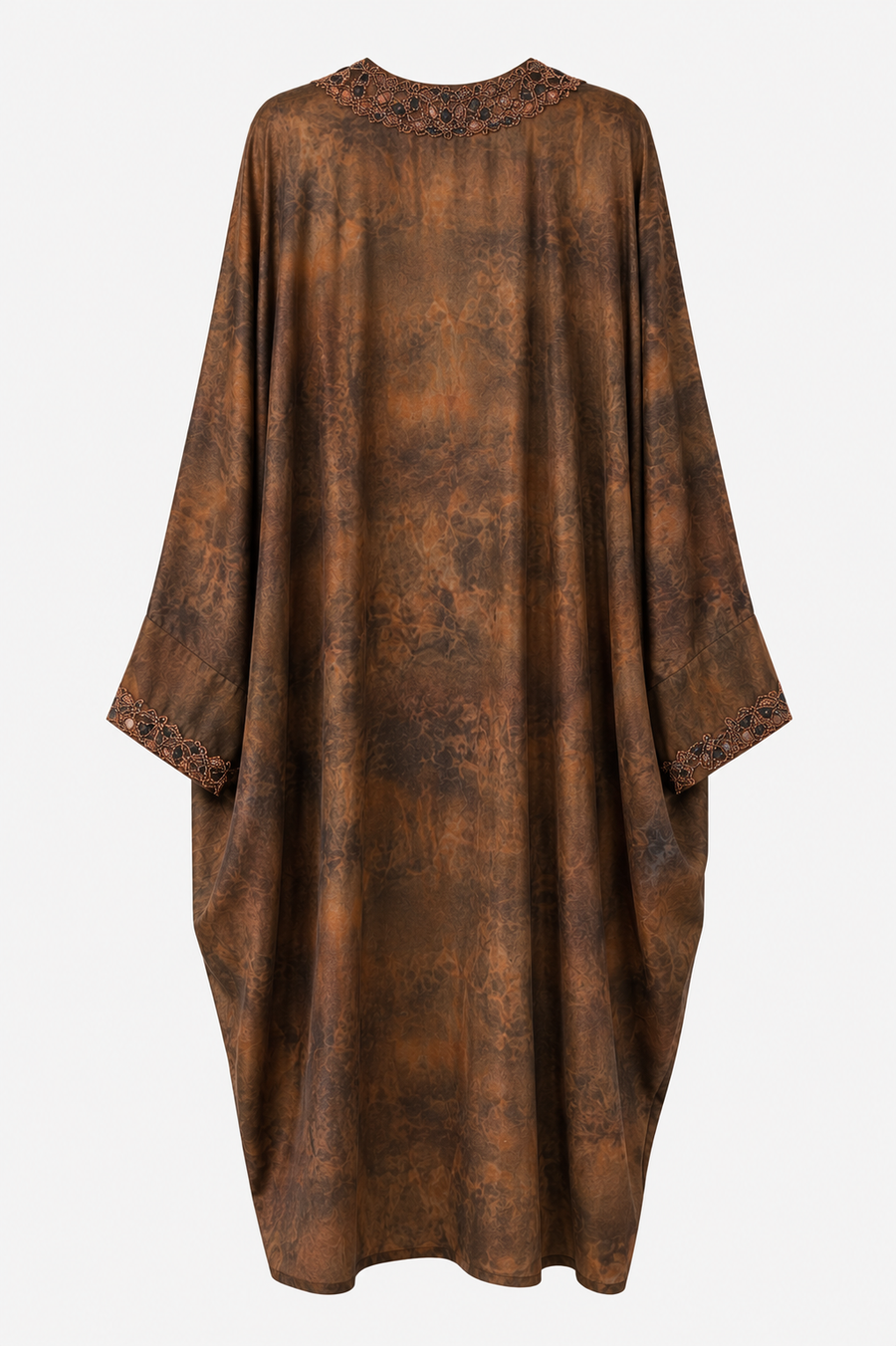 Back view of the Brown Butterfly Kaftan