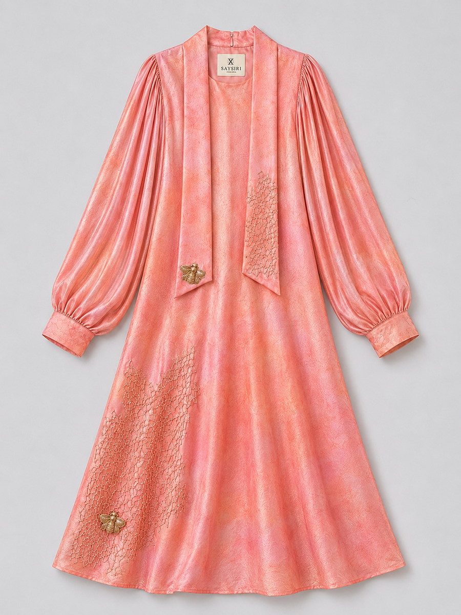 Sunrise Bee Dress flat lay with belt